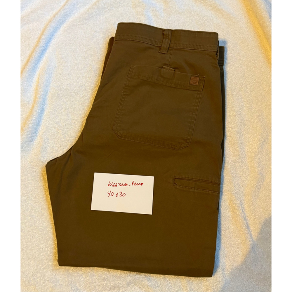 Weatherproof Mens Cargo Pants Brown 40x30 - Picture 2 of 3